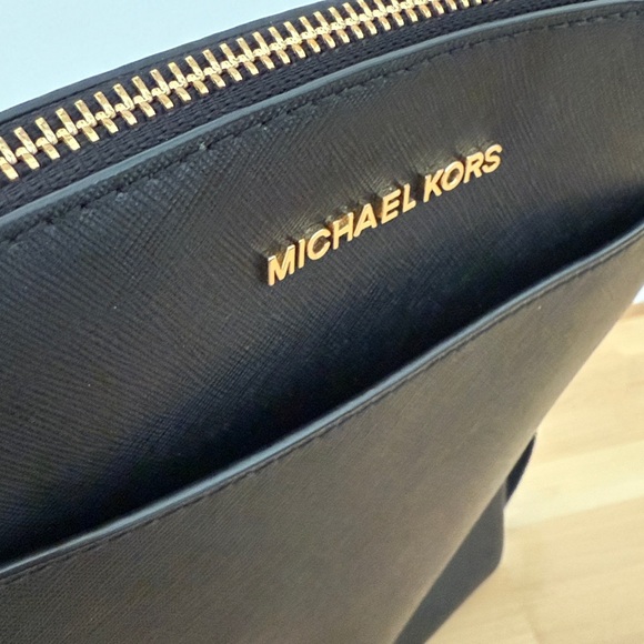 Michael Kors Black Leather Backpack Sleek Minimalist Design - Picture 6 of 10